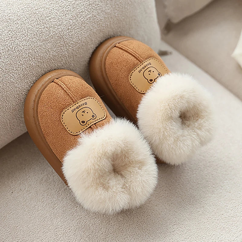 Chaussures d’hiver bambins mignonnes – Bottes neige chaudes en peluche