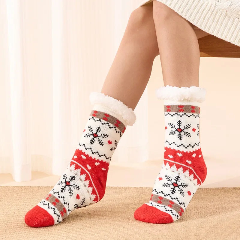 Chaussettes polaires de Noël pour adulte taille unique