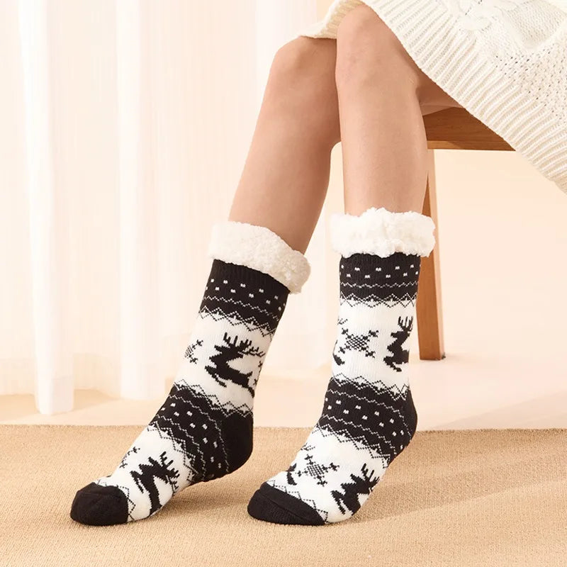 Chaussettes polaires de Noël pour adulte taille unique
