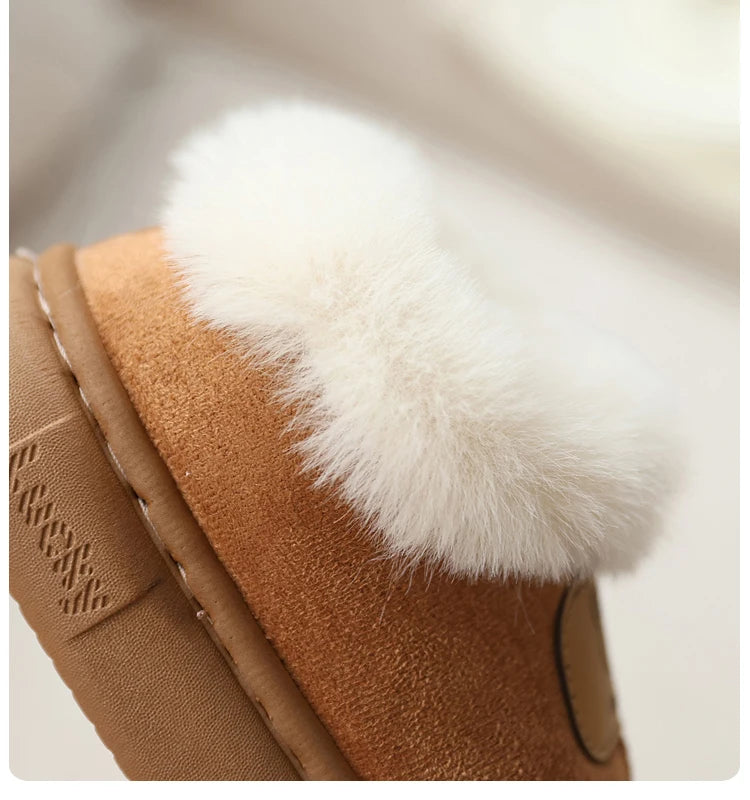 Chaussures d’hiver bambins mignonnes – Bottes neige chaudes en peluche